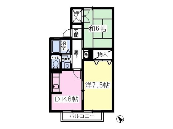 エクレールＢの物件間取画像